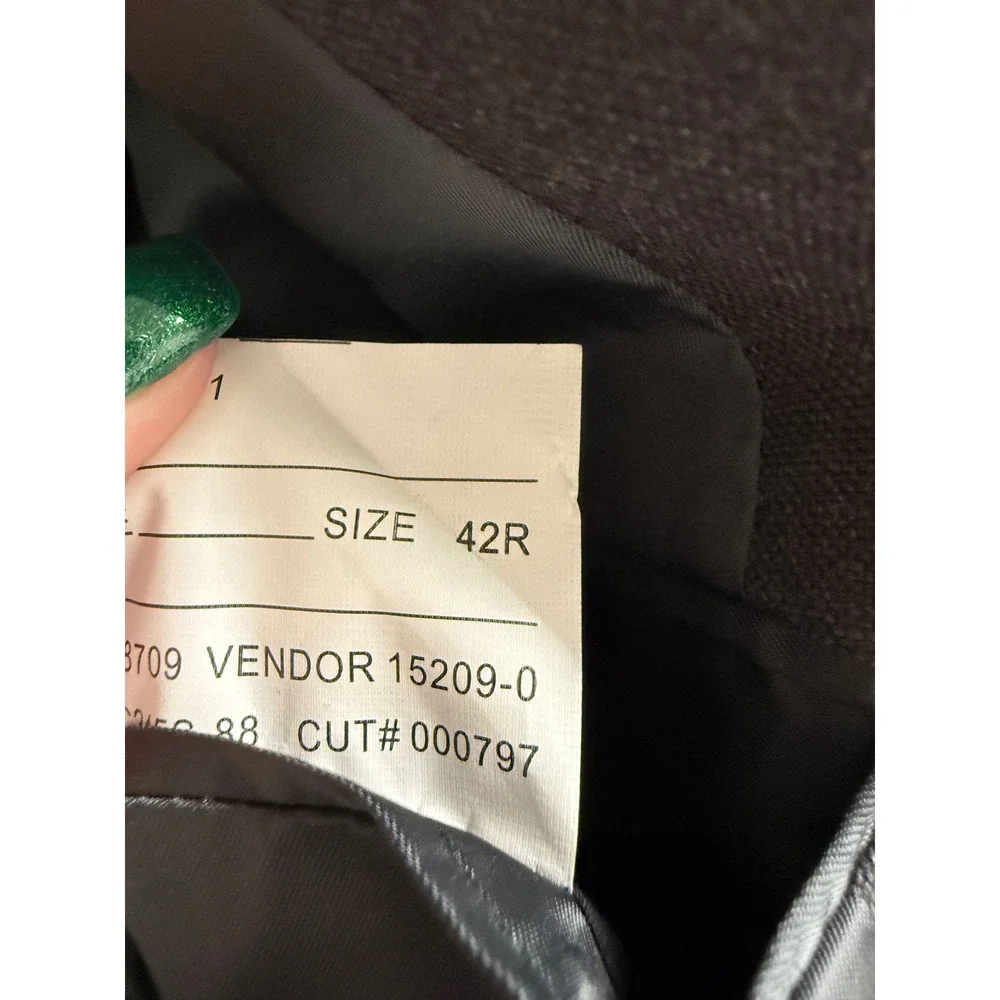 Stafford Essentials Men's 42R Charcoal Gray Wool Blend Suit Blazer‎ Jacket
